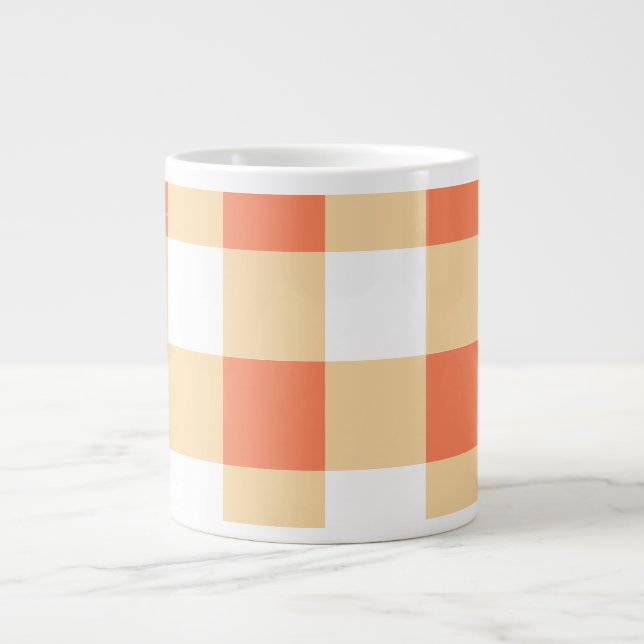 Gingham Pattern Jumbo-Tasse (Vorderseite)