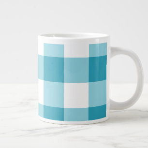 Gingham Pattern Jumbo-Tasse
