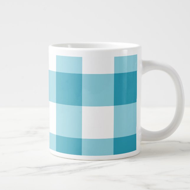 Gingham Pattern Jumbo-Tasse (Rechts)
