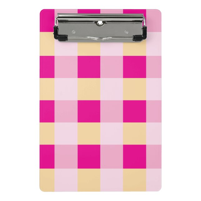 Gingham Pattern Mini Klemmbrett (Vorderseite)