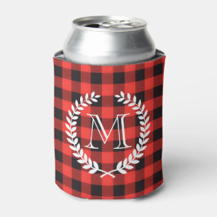 Gingham Pattern Monogram Dosenkühler