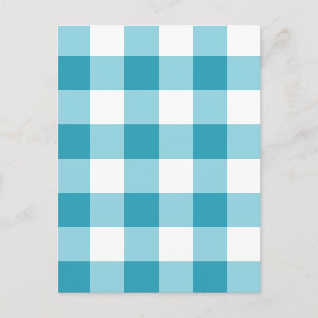 Gingham Pattern Postkarte (Vorderseite)
