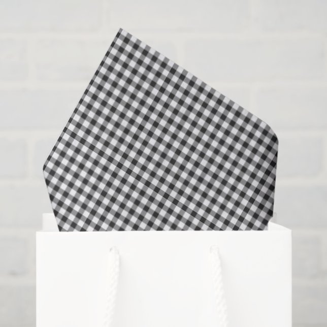 Gingham Pattern Schwarz-weiße Coole Sonnenbrille S Seidenpapier (Geschenktüte)