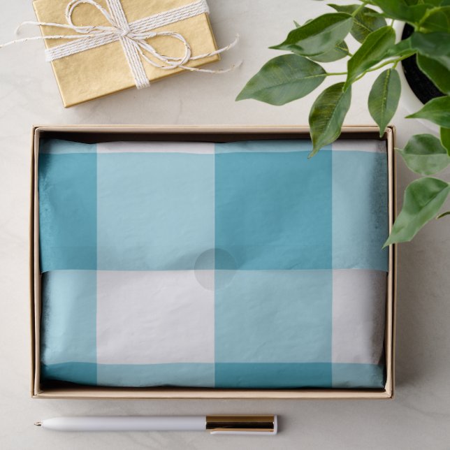 Gingham Pattern Seidenpapier (Geschenk)