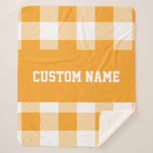 Gingham Pattern Sherpadecke