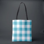 Gingham Pattern Tasche<br><div class="desc">Cooles Gingham- oder Checkerboard-Muster mit trendigen aquamarinen Farben.</div>
