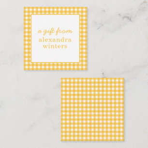 Gingham Personalisiert Gift Enclosure Cards Mitteilungskarte