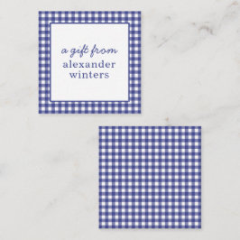 Gingham Personalisiert Gift Enclosure Cards Mitteilungskarte