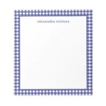 Gingham Personalisiert Notepad
