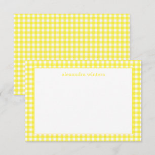 Gingham Personalisierte Mitteilungskarten