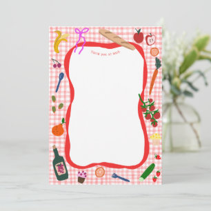 Gingham Picnic Modern Niedlich CUSTOM BIRTHDAY Dankeskarte