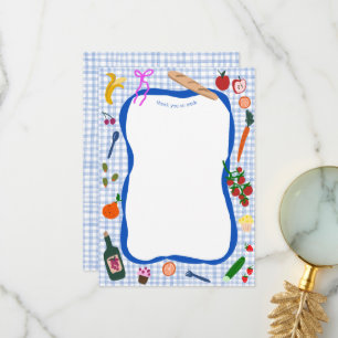 Gingham Picnic Modern Niedlich CUSTOM BIRTHDAY Dankeskarte