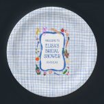 Gingham Picnic Modern Niedliches CUSTOM Brautparty Pappteller<br><div class="desc">Perfekt niedliche Teller für ein lustiges Party! Handgemachte Kunst für Sie! Ideal für einen sommerlichen Brunch oder Picknicktheater Brautparty, Junggeselinnen-Abschied, Verlobungsfeier oder Geburtstag. Vollständig anpassbar! Klicken Sie auf "Personalisieren" oben, um den Text zu bearbeiten. Klicken Sie auf "Bearbeiten mit dem Designwerkzeug", um die Schriftart, Farben und Einstellungen anzupassen. VIELEN DANK...</div>