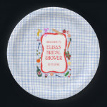 Gingham Picnic Modern Niedliches CUSTOM Brautparty Pappteller<br><div class="desc">Perfekt niedliche Teller für ein lustiges Party! Handgemachte Kunst für Sie! Ideal für einen sommerlichen Brunch oder Picknicktheater Brautparty, Junggeselinnen-Abschied, Verlobungsfeier oder Geburtstag. Vollständig anpassbar! Klicken Sie auf "Personalisieren" oben, um den Text zu bearbeiten. Klicken Sie auf "Bearbeiten mit dem Designwerkzeug", um die Schriftart, Farben und Einstellungen anzupassen. VIELEN DANK...</div>