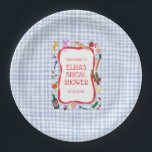 Gingham Picnic Modern Niedliches CUSTOM Brautparty Pappteller<br><div class="desc">Perfekt niedliche Teller für ein lustiges Party! Handgemachte Kunst für Sie! Ideal für einen sommerlichen Brunch oder Picknicktheater Brautparty, Junggeselinnen-Abschied, Verlobungsfeier oder Geburtstag. Vollständig anpassbar! Klicken Sie auf "Personalisieren" oben, um den Text zu bearbeiten. Klicken Sie auf "Bearbeiten mit dem Designwerkzeug", um die Schriftart, Farben und Einstellungen anzupassen. VIELEN DANK...</div>