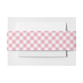 Gingham Pink White Einladungsbanderole