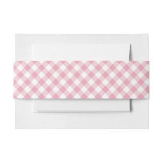 Gingham Pink White Einladungsbanderole