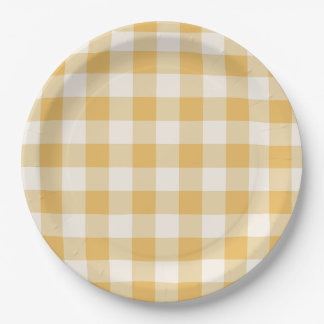 Gingham Plaid Plates Pappteller