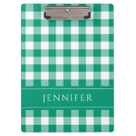 Gingham Prüfmuster Name Print Klemmbrett