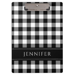 Gingham Prüfmuster Name Print Klemmbrett