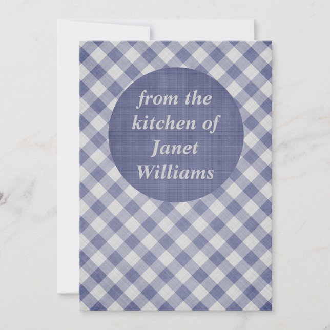 Gingham Recipe Cards (Vorderseite)