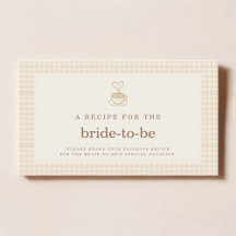Gingham Recipe for Bride Love is Brewing Coffee