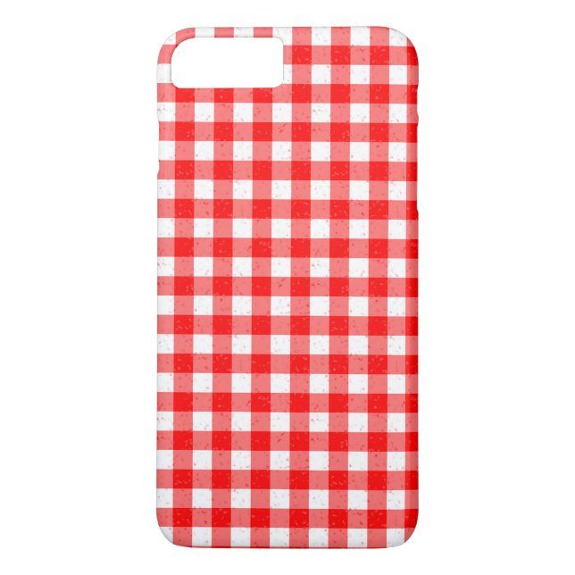 Gingham Red and White Pattern iPhone 7 Plus Fall Case-Mate iPhone Hülle (Rückseite)