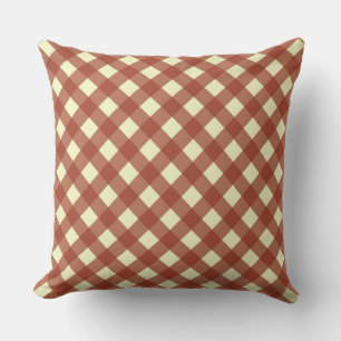 GINGHAM - RED & CREAM KISSEN