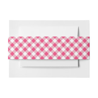 Gingham Red White Einladungsbanderole
