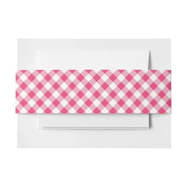 Gingham Red White Einladungsbanderole (Vorderseite Beispiel)