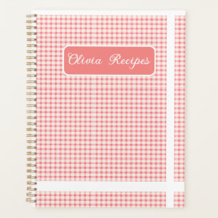 Gingham-Rezepte Rosé Kariert Niedlich Feminine Planer
