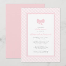 Gingham Rosa Bug Babydusche