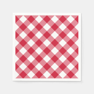 Gingham (rot) serviette