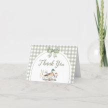 Gingham Sage Green Mallard Duck Baby Duck