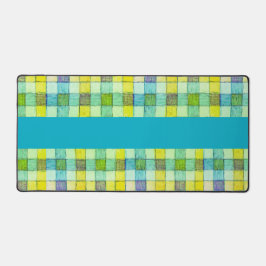 Gingham-Schreibtischmatte Schreibtischunterlage