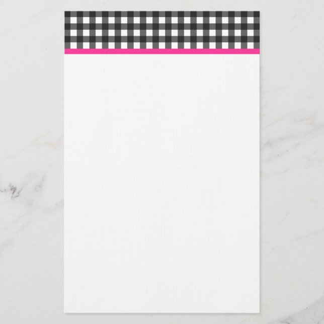 Gingham Schreibwaren Briefpapier (Vorderseite)