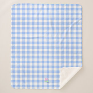 Gingham-Sherpa-Decke Sherpadecke