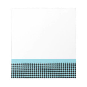 Gingham Sky und Black Notizblock