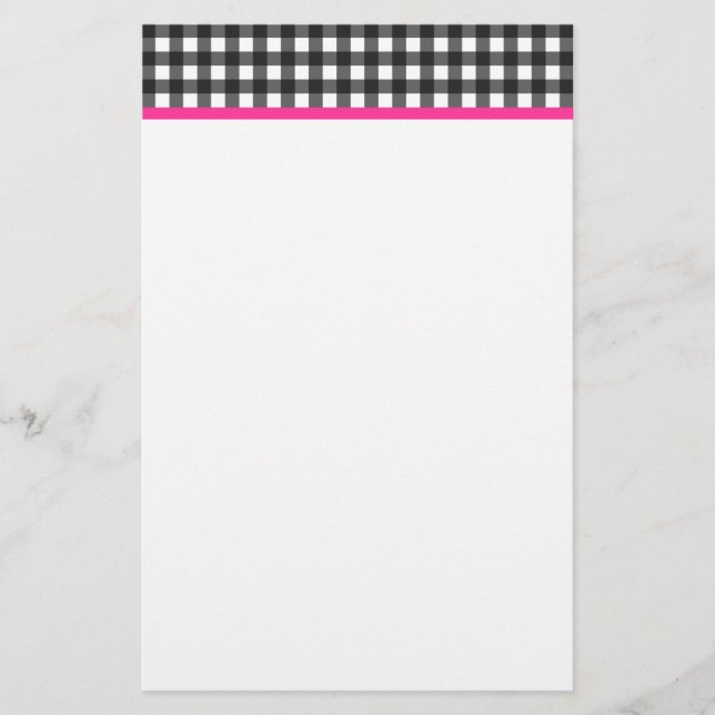Gingham Stationary Briefpapier (Vorderseite)