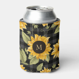 Gingham Sunflowers Pattern Dosenkühler