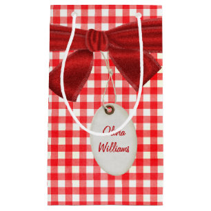 Gingham und Bow Kleine Geschenktüte