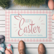 Gingham und Bunny Oars Frohe Ostern Personalisiert