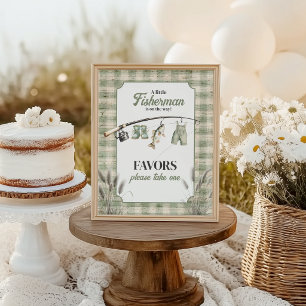 Gingham Wäscheleine Angelbaby Shower Favorit Poster