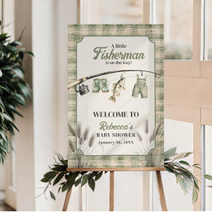 Gingham Wäscheleine Angels Baby Shower Willkommen Poster