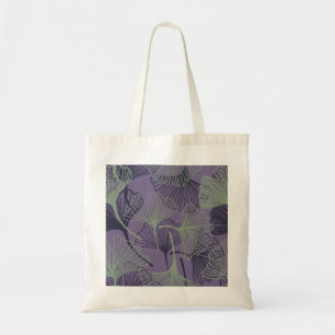 Gingko Biloba: abstraktes Vintages Muster. Tragetasche