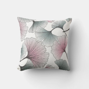 Gingko Biloba von Hand gezeichnet. Kissen