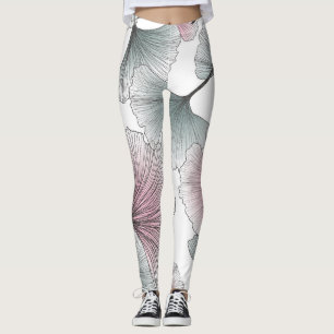 Gingko Biloba von Hand gezeichnet. Leggings