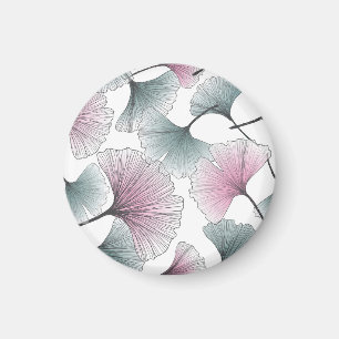 Gingko Biloba von Hand gezeichnet. Magnet