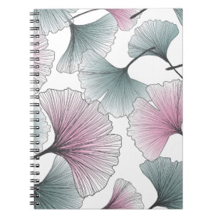 Gingko Biloba von Hand gezeichnet. Notizblock