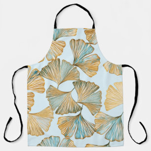 Gingko Blätter Aquarellfarben Nahtloses Muster Schürze
